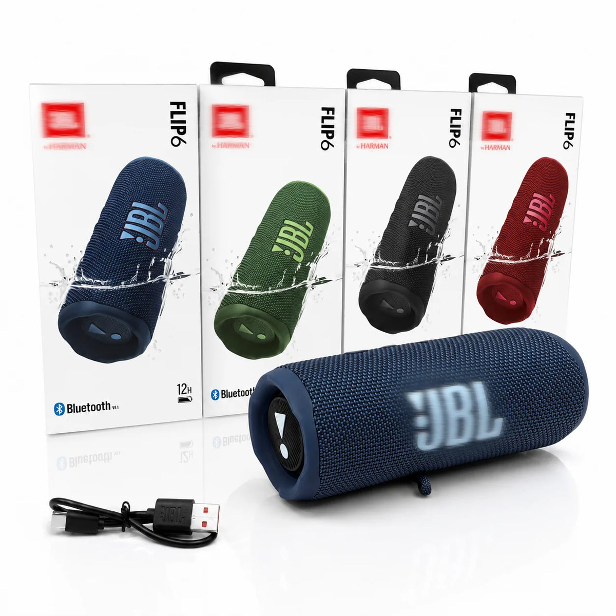 JBL Flip 6 – Portable Waterproof Bluetooth Speaker