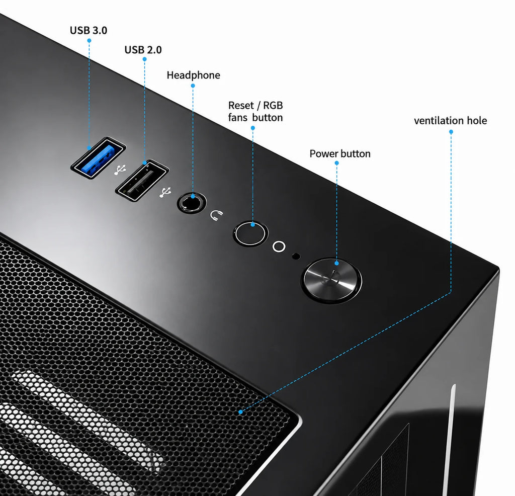 RGB Gaming PC – Ryzen 5 • 16GB RAM • 512GB SSD • RX 560
