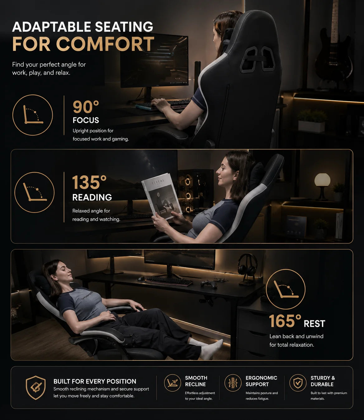 Gaming Chair – High-Back Reclining Office Chair