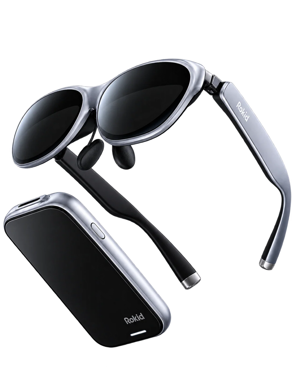 Rokid AR Max 2 Glasses (No 3DoF), AR Spatial, 300" 120Hz Ultra-HD Steam Deck, ROG, Mac, PC, Android & iOS Wearable