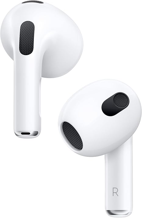 Apple AirPods (3rd Generation) Wireless Earbuds with MagSafe Charging Case. Spatial Audio, Sweat and Water Resistant