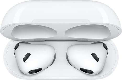 Apple AirPods (3rd Generation) Wireless Earbuds with MagSafe Charging Case. Spatial Audio, Sweat and Water Resistant