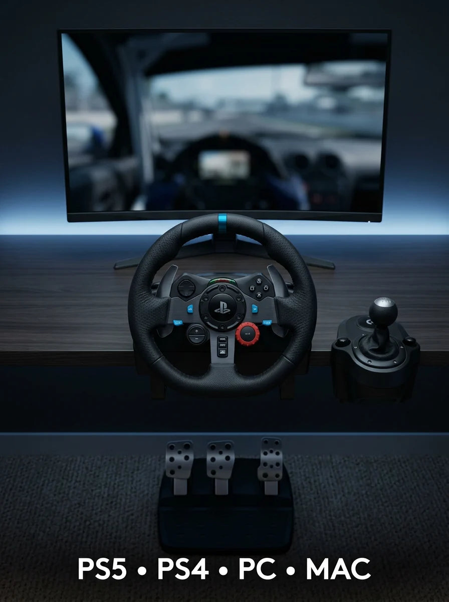 G29 Driving Force Racing Wheel and Pedals, Force for PS5-PS4-PC-MAC