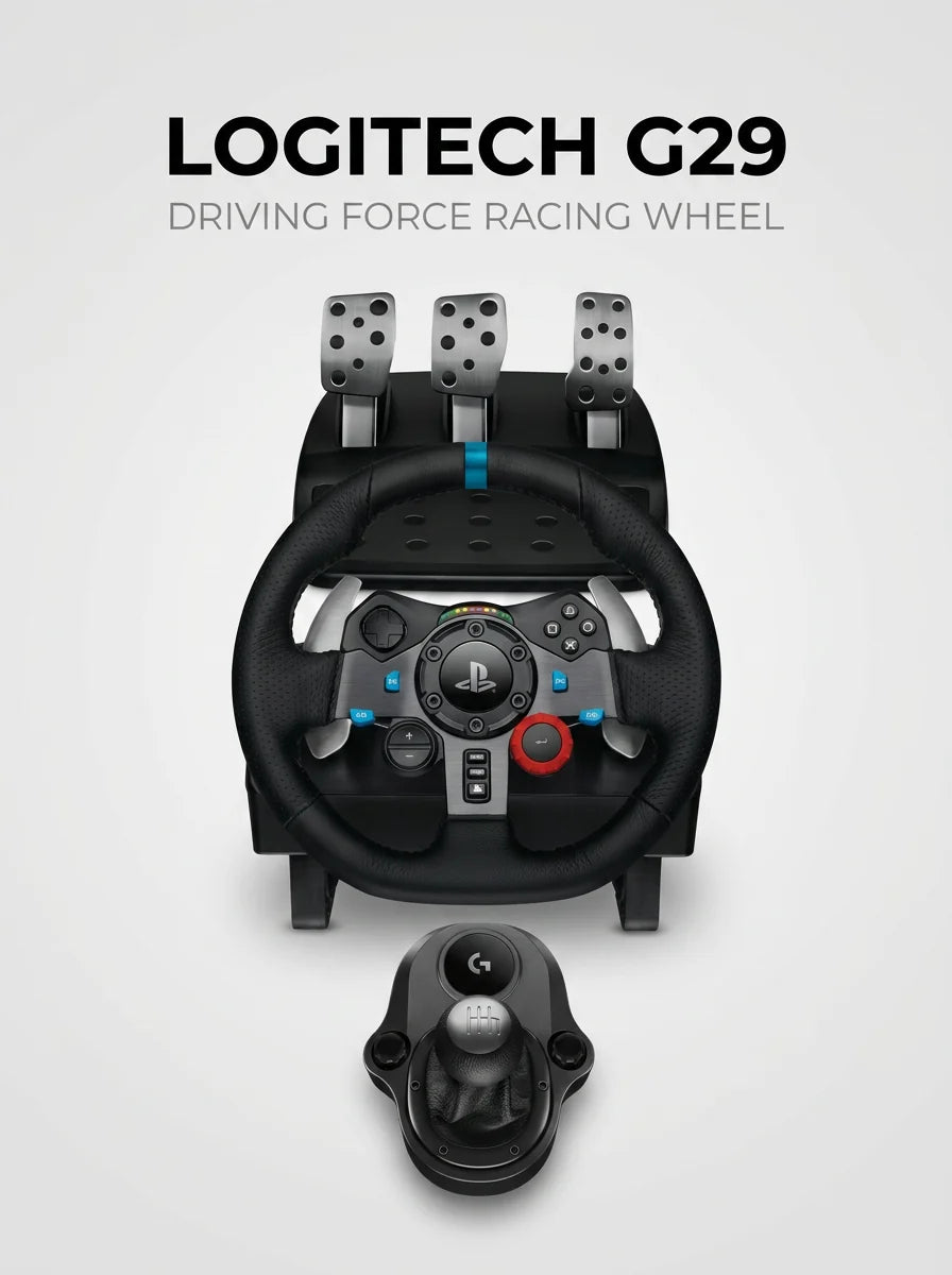 G29 Driving Force Racing Wheel and Pedals, Force for PS5-PS4-PC-MAC
