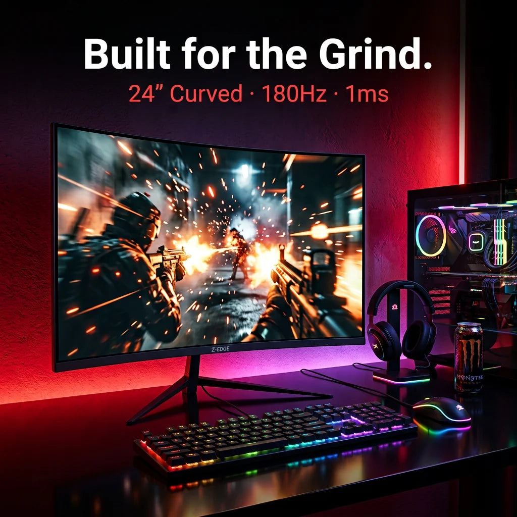 24″ Curved Gaming Monitor – 200Hz 1ms FHD Display