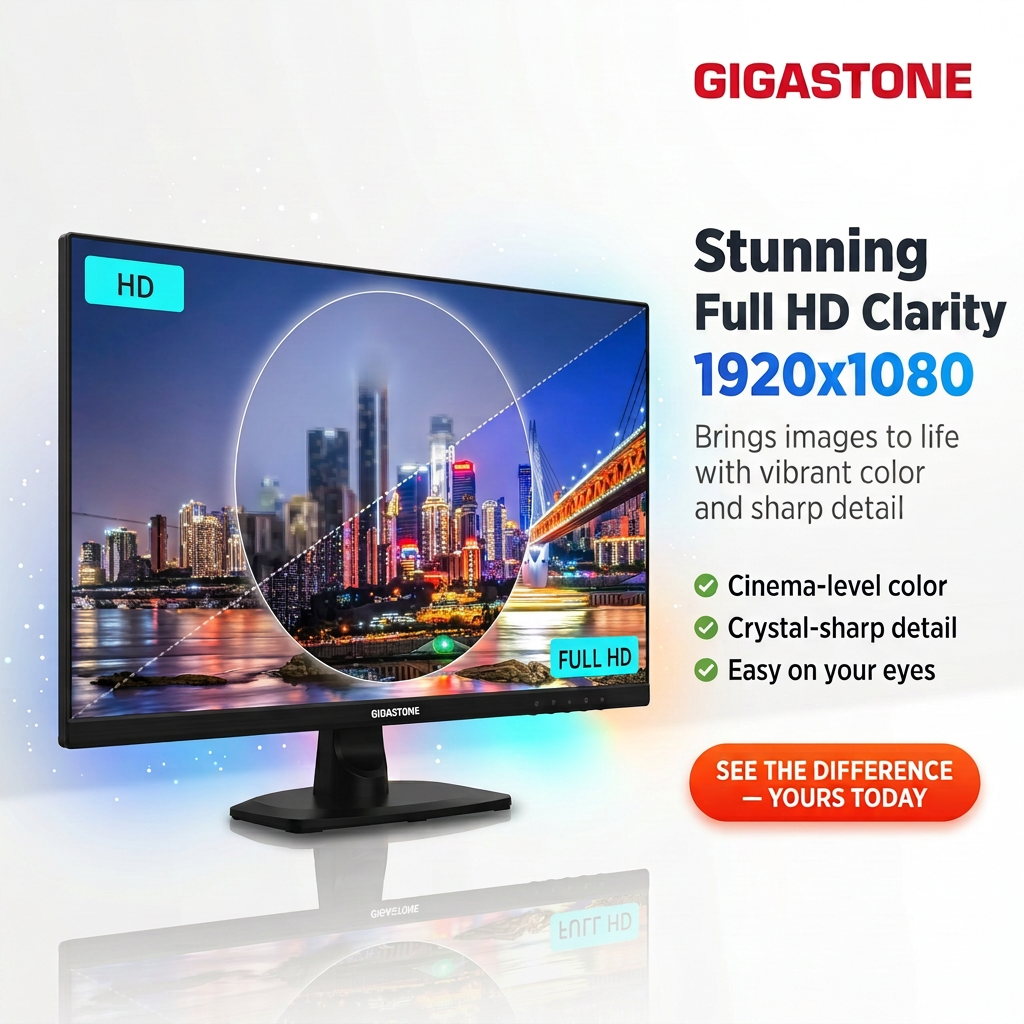 Gigastone Dual Monitor Setup – 2× 22″ IPS 75Hz Displays