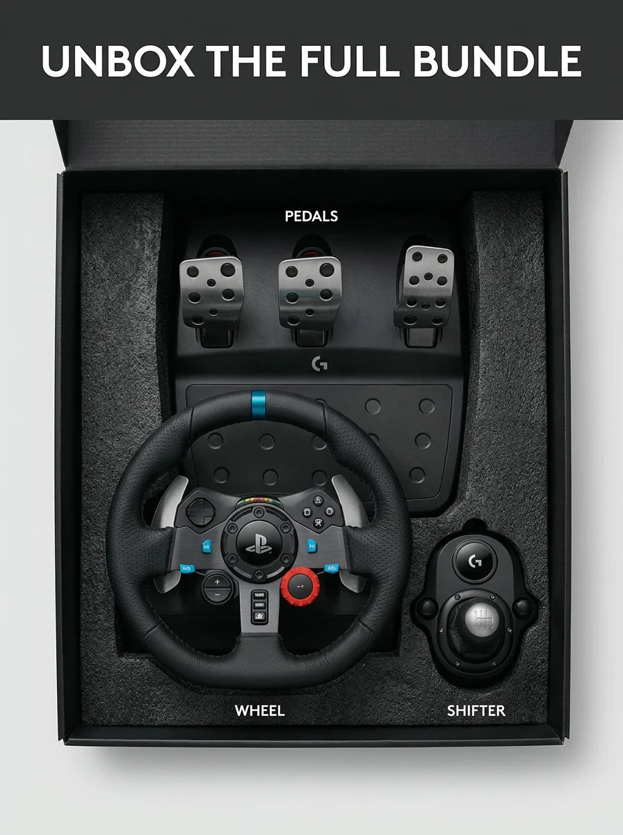 G29 Driving Force Racing Wheel and Pedals, Force for PS5-PS4-PC-MAC