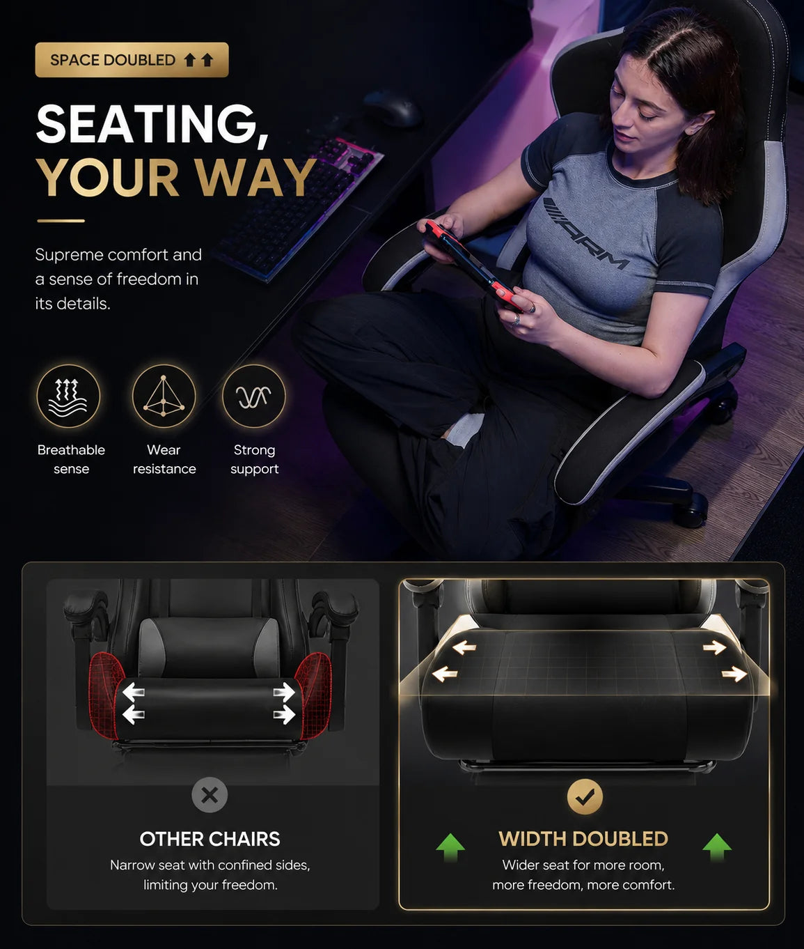 Gaming Chair – High-Back Reclining Office Chair