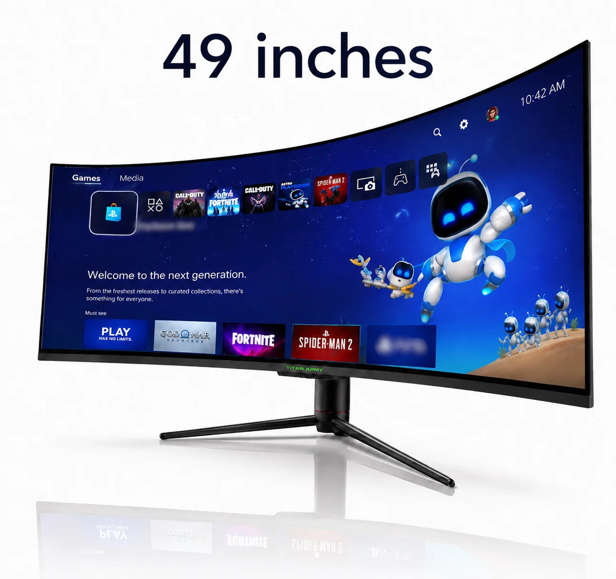 49"UltraWide 4K Curved Gaming Monitor – Immersive 1800R Display -244Hz